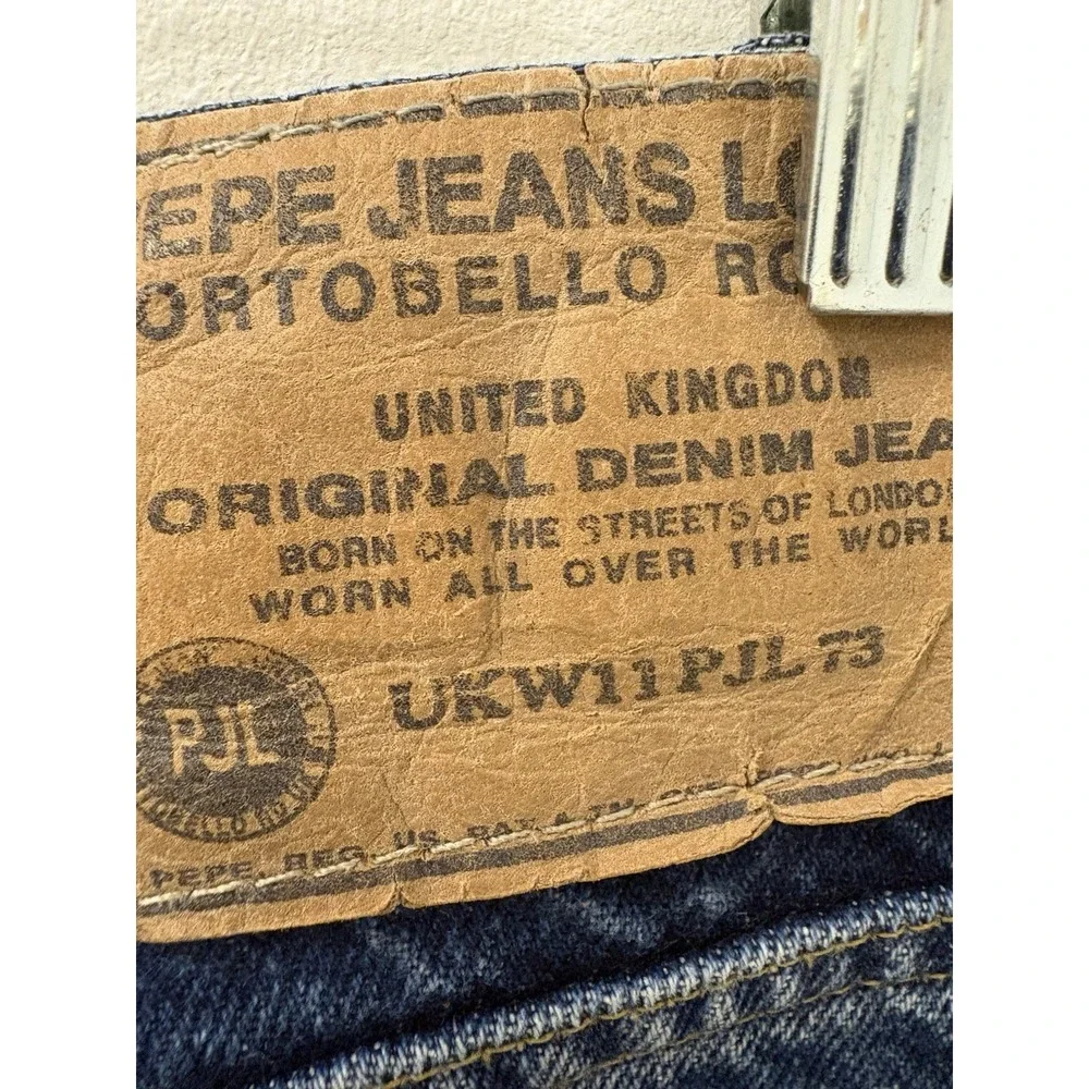 Y2K Pepe Jeans London Mens Blue Denim 38x34 Casual